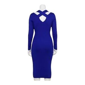 Royal Blue Almost Famous Size Small Stretch fitted ribbed sweater dress.